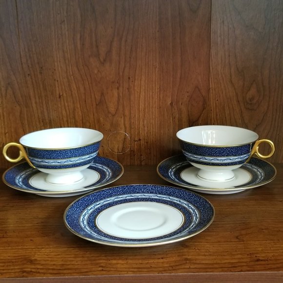 Vintage | Dining | Vintage Coche Cobalt Blue Speckled Glazed Stoneware 
